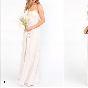Show me your mumu Lauren Tie Maxi dress. Color: show me the ring crisp